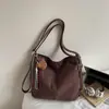 Outono 2026 Novidades Personalidade Maillard Retro Elegante Bolsa Alto Valor Bolsa de Ombro Único Moda para o Trabalho Bolsa de Axila