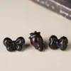 Agarwood Moño Flor de Magnolia Accesorios DIY Hecho a Mano Tejido Cadena para Teléfono Bolso Adorno Cuentas de Oración Budista Pulsera Accesorios