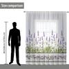 1 pieza nueva mosquitera con patrón de flores impresión digital 3D directo de fábrica decoración dormitorio sala de estar mosquitera con barra para colgar