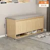 Banqueta para Cambiar Zapatos de Madera Maciza, Zapatero de Entrada, Banqueta para Sentarse a Cambiar Zapatos, Zapatero Pequeño Moderno de Lujo Ligero, Banco Largo Suave para Puerta