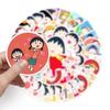 50 pegatinas creativas de dibujos animados de Cherry Maruko para decorar cuadernos, refrigeradores y papelería.