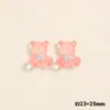 Gravata Borboleta Transparente Urso Sem Olhos Urso Resina Acessórios Capa de Celular Acessórios Decorativos DIY Adesivo para Copo de Água Material Atacado