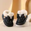 Zapatos de algodón para niños estilo nuevo 2026, para niñas, interiores y exteriores, antideslizantes, resistentes al desgaste, suela gruesa de EVA, forro de felpa y botas de algodón engrosadas