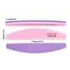 Esponja para Manicura Tira de Lijado Rosa Morado Media Luna Recorte y Pulido de Uñas Superficie de la Uña Especial Doble Cara Arena Fina Manicura