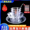 Juego de vajilla desechable de cuatro piezas, juego de cuencos y palillos de cristal de aviación engrosados, utensilios de comida ecológicos para restaurantes, hoteles y barbacoas