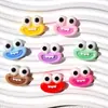 Accesorios divertidos de resina con boca y ojos para cajas de almacenamiento DIY, fundas de teléfono, pegatinas para vasos de agua, pasadores y coleteros