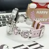 Adecuado para Huawei Gt7/5 Correa de Reloj Gato Kt Incrustada de Diamantes Correa de Reloj de Cuero Watch6Gt5Pro Estilo Femenino Pulsera de Lujo Ligero Correa de Reloj