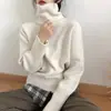 Suéter de Punto Holgado Estilo Perezoso de Cuello Alto para Mujer Otoño/Invierno 2026, Ropa Exterior de Punto Estilo Japonés Vintage, Prenda Superior Elegante para Usar como Capa Interior