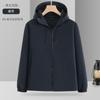 Chaqueta con capucha estilo otoño con mangas desmontables, Cortavientos Soft Shell para hombre, Chaqueta cortavientos impermeable para deportes al aire libre y montañismo