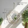 Espejo Cosmético con Borla Tejida de Cuerda de Algodón Hecha a Mano con Forma de Flor Espejo Decorativo Colgante de Xuan para Sala de Estar Dormitorio Tapiz