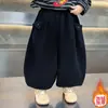 Pantalones para niño con forro polar Otoño/Invierno 2026 Estilo Nuevo Estilo Callejero Fresco Ropa de Invierno para Niños Pequeños Pantalones Deportivos Estilo Coreano Pantalones de Chándal para Bebé Niño