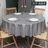 Toalha de Mesa Grossa de PVC Transfronteiriça, Impermeável, à Prova de Óleo, Resistente a Arranhões, Não Precisa Lavar, Adequada para Hotel, Restaurante, Banquete e Mesa de Jantar, Universal para Mesas Redondas