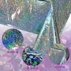 Mantel Decorativo de Fiesta con Diamantes Láser de Amazon Transfronterizo con Mantel Desechable Brillante y Colorido para Uso en Fiestas Impermeables