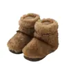 Botines cortos de suela plana para mujer, forrados de felpa, estilo 2026, botas de algodón esponjoso, engrosados, versátiles, nuevas botas de nieve de invierno, de corte bajo