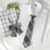 [Qingye] Camisa de Uniforme JK Japonesa Corbata Gente Perezosa Estilo Universitario Libre Pajarita de Estudiante Pareja Femenina