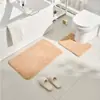 Juego de Alfombrillas de Piso de Coral Polar Transfronterizo Estilo Simple Baño Antideslizante Fácil de Limpiar Baño Absorbente de Agua Alfombrilla de Piso