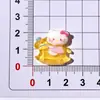 Gato de Dibujos Animados Transparente Montando un Caballo Accesorios de Resina DIY Pegamento de Crema Pasador Gomita para el Cabello Funda de Teléfono Decoraciones para Taza de Agua