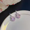 S925 Agulha de Prata Brincos de Borboleta de Cristal Explosões Femininas Novo All-match Luz de Luxo Pequeno Chanel Estilo Moda Brincos Elegantes