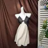 Roupa de Dormir Feminina Sexy de Seda Gelada Transfronteiriça com Alça de Renda Estilo Francês Vestido Longo Costas Abertas Sedutor Roupa de Dormir Seda Gelada