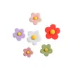 Flor de Cinco Pétalos Redondeada Esmerilada de Resina Accesorios Pequeños para Manualidades DIY Pegamento de Crema Fundas de Teléfono, Imanes de Refrigerador y Materiales para Hebillas de Zapatos