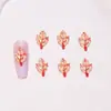 Accesorios populares transfronterizos para decoración de uñas de hoja de arce, pequeños accesorios de resina para manualidades DIY, aretes, pinzas para el cabello, decoraciones de uñas ponibles y pedrería