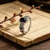 Artículo Popular de TikTok: Anillo Artístico Personalizado de Esmalte Auspicioso y Elegante Estilo Étnico Vintage para Mujer Joyería al por Mayor