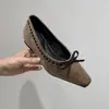 2026 nuevos mocasines versátiles estilo coreano elegantes con estampado de leopardo retro, lazo, punta fina y suela blanda, para ir al trabajo