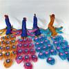 [Modelo Fénix de tamaño pequeño] Artesanías de alambre de aluminio de color tejido a mano, suministro para puestos de regalos navideños.