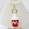 Llavero de Helado Transfronterizo, Colgante Tejido a Mano de Papas Fritas y Hamburguesa, Accesorio para Mochila, Souvenir de Comida Simulada