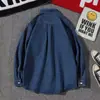Nova Camisa Jeans Vintage Masculina, Manga Longa, Jaqueta Oversized Versátil para Casais Bf, Caimento Solto, Tendência para Primavera e Outono 2026
