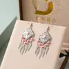 Brincos Versáteis de Alta Qualidade para Mulheres, Brincos Artísticos Vintage e Elegantes, Brincos Bohemianos em Formato de Losango, Fornecimento Atacadista