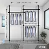 Armario de Almacenamiento Abierto de Venta Caliente Transfronterizo para Dormitorio del Hogar, Perchero Ajustable de Piso a Techo sin Taladrar