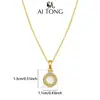 Joyería Ai Tong: Collar Redondo Suave y Elegante, Collar Vintage Exquisito y Lujoso, Collar Simple Versátil Brillante y Transparente