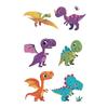 Adesivo Tatuagem Temporária Glitter Dinossauro Divertido Lavável À Prova D'água Duradouro Quebra-Cabeça Cartão de Cor Ventilado Braço Rosto Infantil