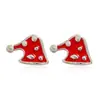 Brincos de Natal com diamantes floco de neve árvore de Natal guirlanda liga brincos de óleo Europa e Estados Unidos brincos de Natal novos criativos