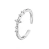 Anillo Versátil de Mariposa con Circonita, Anillo de Cola, Anillo de Pareja, Anillo Apilable de Moda Personalizado para Dedo Índice, Regalo de San Valentín