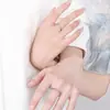Anel de Casal Laço um Par de Design Nicho Anel Aberto Moda Alto Senso Anel Masculino e Feminino Presente de Feriado