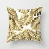 Funda de almohada estilo nórdico con diseño de hoja dorada, funda para cojín de sofá, decoración del hogar de moda, funda de almohada estilo nórdico