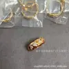 Anillo Clásico de Alta Gama Estilo Chanel Acolchado con Banda Ancha y Pedrería Cuadrada para Mujer