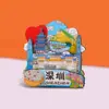 Imanes de Nevera Metálicos Culturales y Creativos de la Ciudad de Guangdong, Souvenirs de Atracciones Turísticas, Pegatinas Magnéticas Personalizadas, Artículos de Regalo