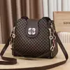 Bolsa Pequena para Mulheres, Bolsa de Ombro Feminina Estampada da Moda com Grande Capacidade, Bolsa de Mão de Alto Padrão Estilo Coreano Nicho Outono e Inverno
