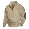 2025 Primavera Otoño Hombre Talla Europea Más Vendido Hombre Cuello Alto Manga Larga Casual Exterior Sudadera Tejido Jacquard