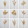 Flores Artificiais Douradas Flores de Véspera de Ano Novo Casamento Atacado Balde de Bênçãos Folhas Douradas DIY Flores Artificiais Transfronteiriças Decorações de Ano Novo para Casa