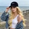 Peluca rizada rubio dorado estilo europeo y americano de Amazon, peluca tipo sombrero para mujer, peinado largo y rizado, en stock