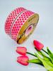 Cinta con estampado de flores de 2,5 cm, cinta directa de fábrica, cinta hecha a mano, caja de embalaje, cinta de barra en stock