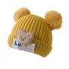 Gorro de lana de punto para niños, bonito gorro de invierno de dibujos animados para niños y niñas, gorro de invierno para bebés, cálido y con protección para los oídos, bonito gorro coreano.
