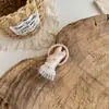 Corea del Sur Nuevo Pasador de Pelo Bordado de Conejo de Dibujos Animados Cachorro Encaje Anillo para el Cabello Infantil con Perlas Todo Fósforo Accesorios para el Cabello Infantiles Pasador