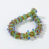 Hanyuyuan Perlas de Vidia de Calabaza con Puntos de Color Contrastante Perlas Sueltas de Vidrio Estilo Japonés Materiales para Bisutería Hecha a Mano Accesorios para Joyería