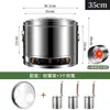 Olla Multifuncional para Cocinar Fideos de Acero Inoxidable, Olla para Dumplings de Negocio de Fideos, Olla para Sopa de Carnes Estofadas, Olla Caliente Picante, Estufa para Cocinar Oden