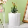 Vaso de Flor de Plástico Cerâmico Imitação Vaso Galão Espesso de Pp Simples Doméstico Redondo Orquídea Borboleta Rabanete Verde Planta em Vaso de Varanda